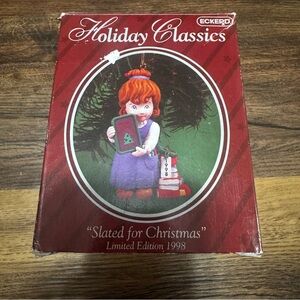 Vtg Holiday Classic Eckerd Ornament "Slated for Christmas" Limited Edition 1998